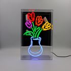 'Vase of Tulips' Glass Neon Sign