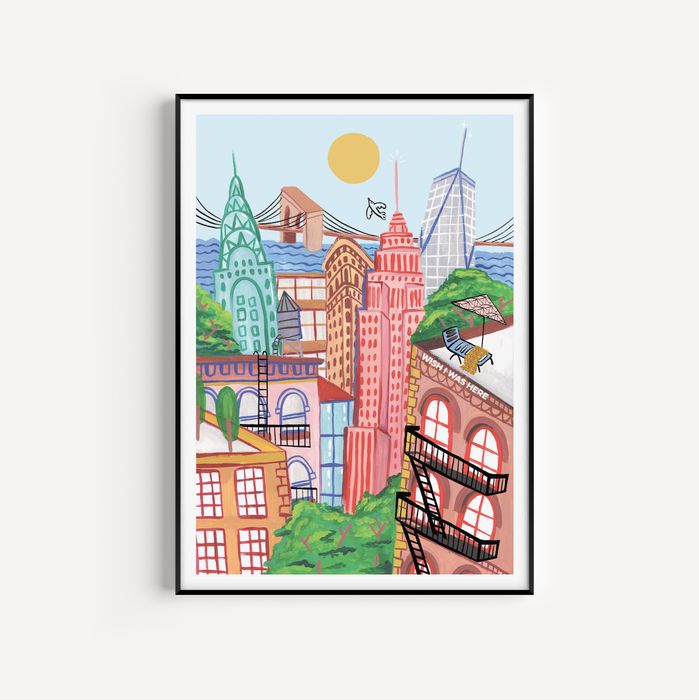 NYC Wish I Was Here Print