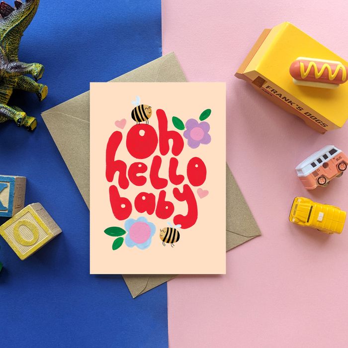 Oh Hello Baby - New Baby Card