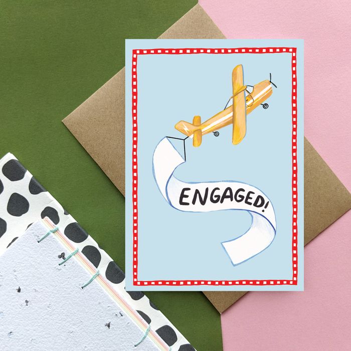 Engaged Card - Plane