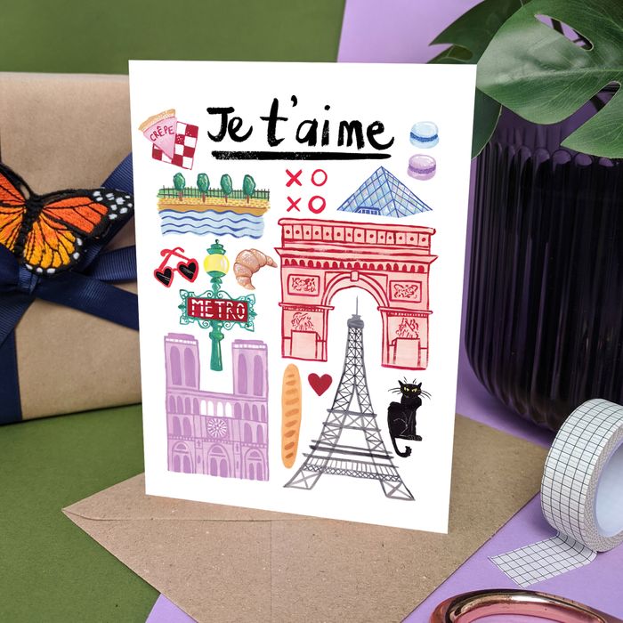 Je t'aime - Love Card