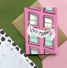 Wedding Card - Just Married Pink