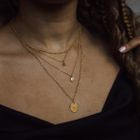 Radiance Coin Necklace, 18ct Gold Vermeil