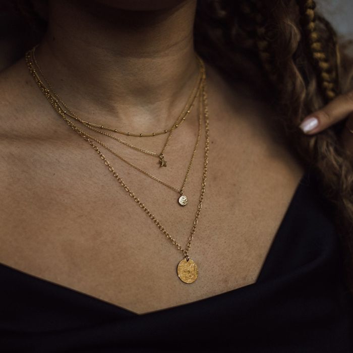 Radiance Coin Necklace, 18ct Gold Vermeil