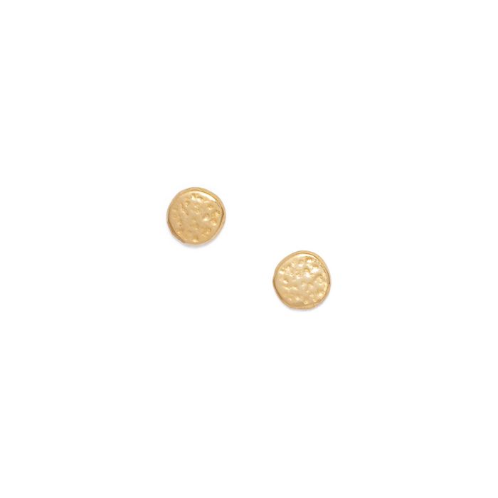 Radiance Coin Studs, 18ct Gold Vermeil