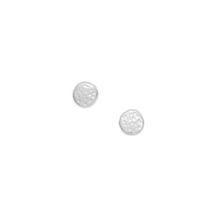 Radiance Coin Studs, Sterling Silver