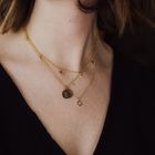 Stars Align Halo Necklace, 18ct Gold Vermeil