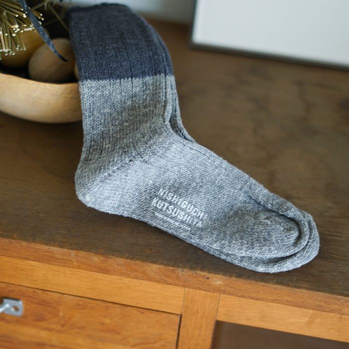 WOOL COTTON SLAB SOCKS