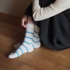 MOHAIR WOOL BORDER SOCKS