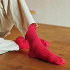 SILK COTTON RIBBED SOCKS