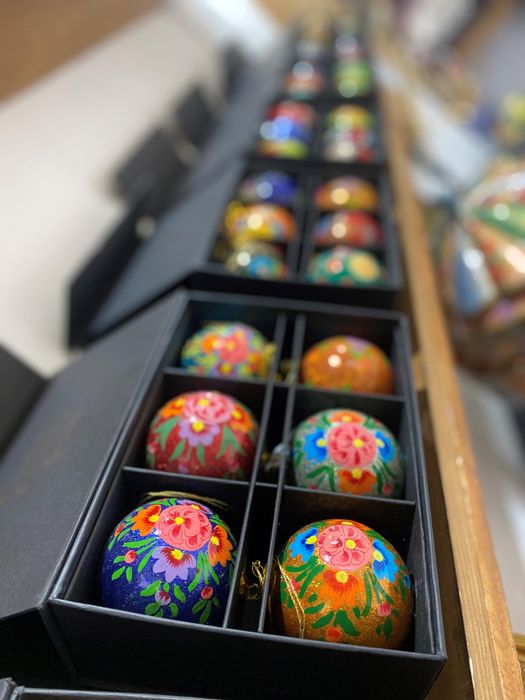Luxury Box of 6 Handmade Baubles