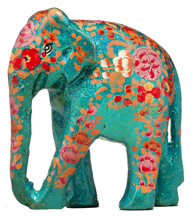 Handmade Papier Mache Elephants