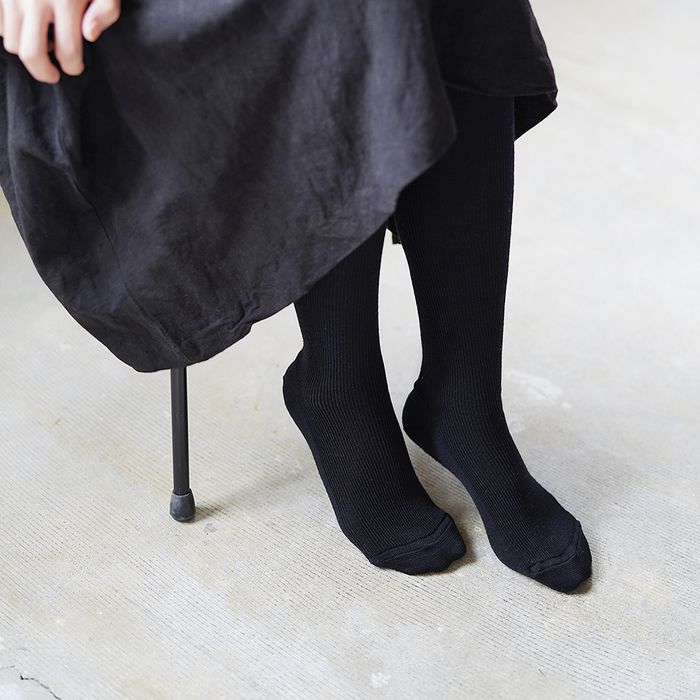 Merino Wool Ribbed Tights / hakne