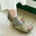 LINEN RIBBED SANDAL SOCKS