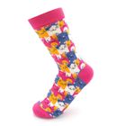 SKS286 Happy Cats Socks Hot Pink