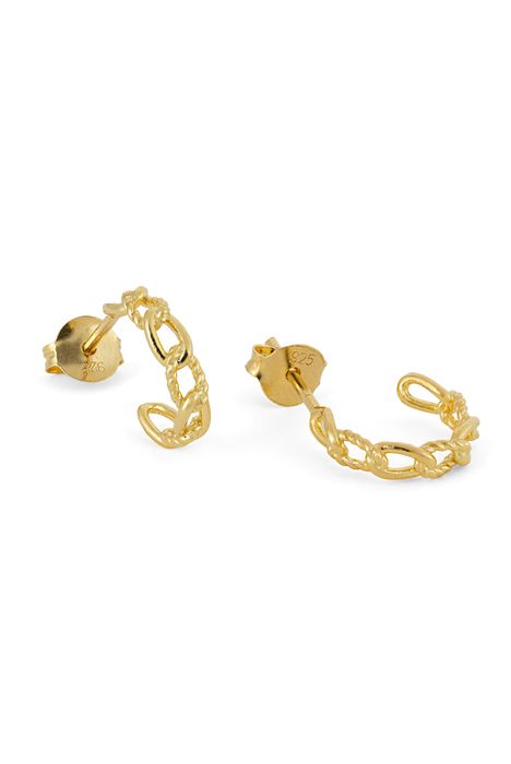 Gold Link Hoops