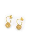 Gold Antique Coin Earrings