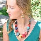 Kantha Graduated Bead Necklace