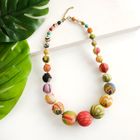 Kantha Graduated Bead Necklace