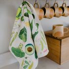 Green Vegetables Organic Cotton Tea towel