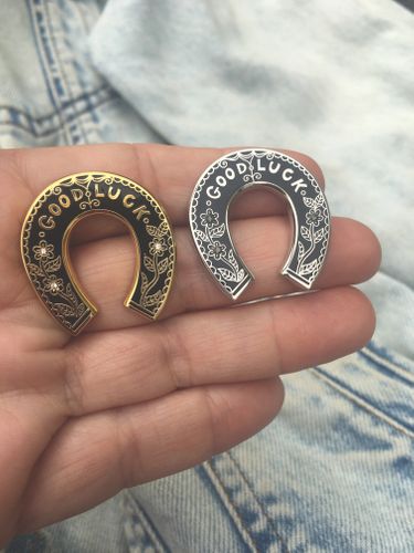 Good Luck Horseshoe Enamel Pin