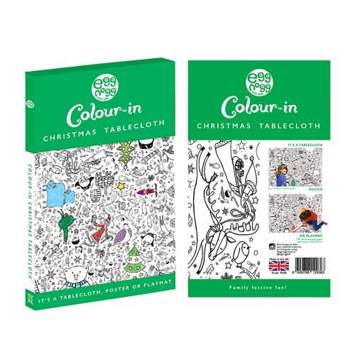 Colour-in Poster Tablecloth - Christmas