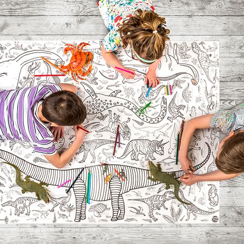 Colour-in Poster/Tablecloth - Dinosaurs