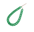 Matt acrylic chain necklace - emerald green