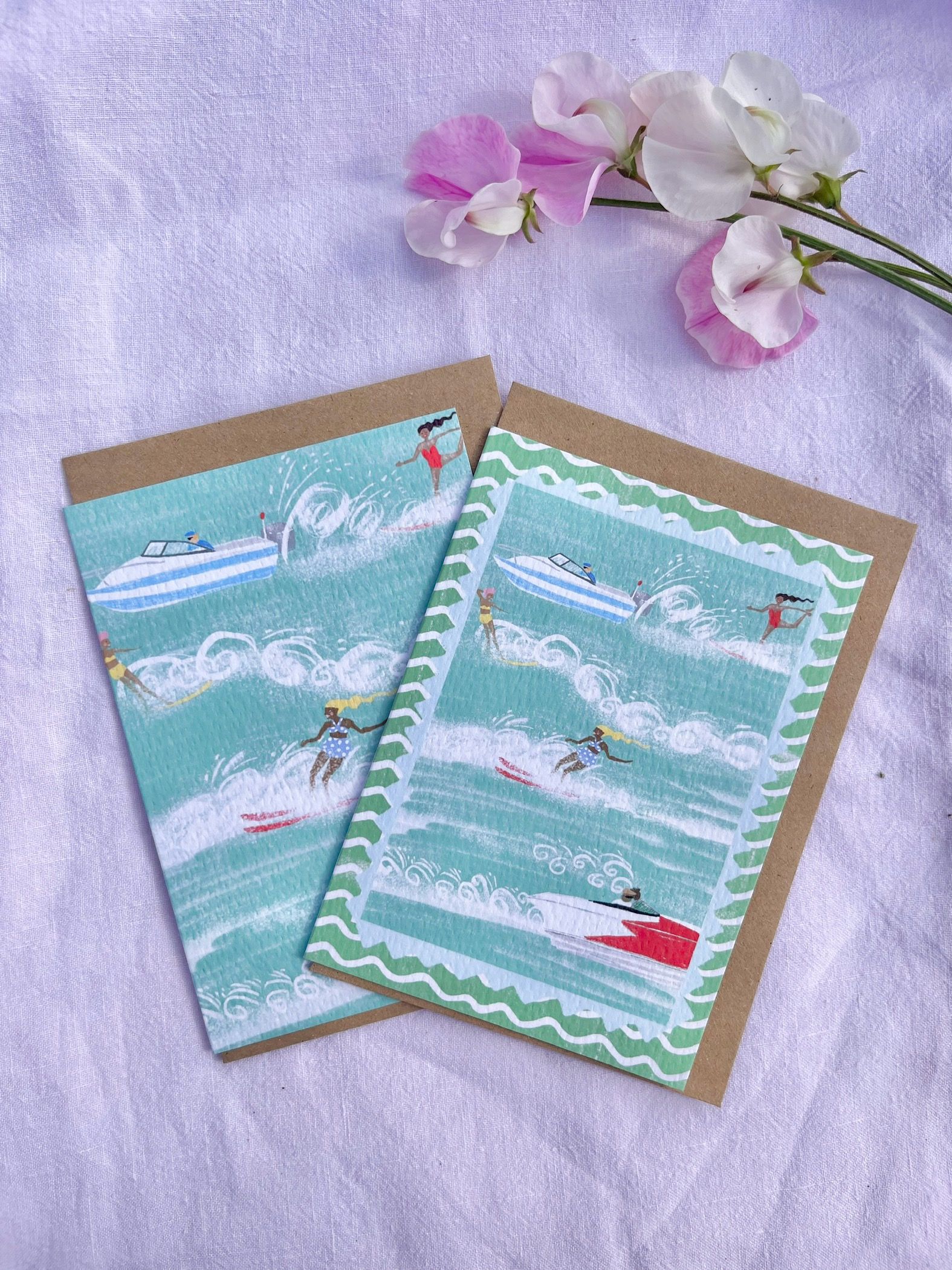 Waterskiing Cards