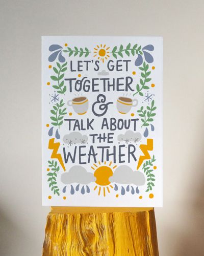 Weather Talk Greeting Card