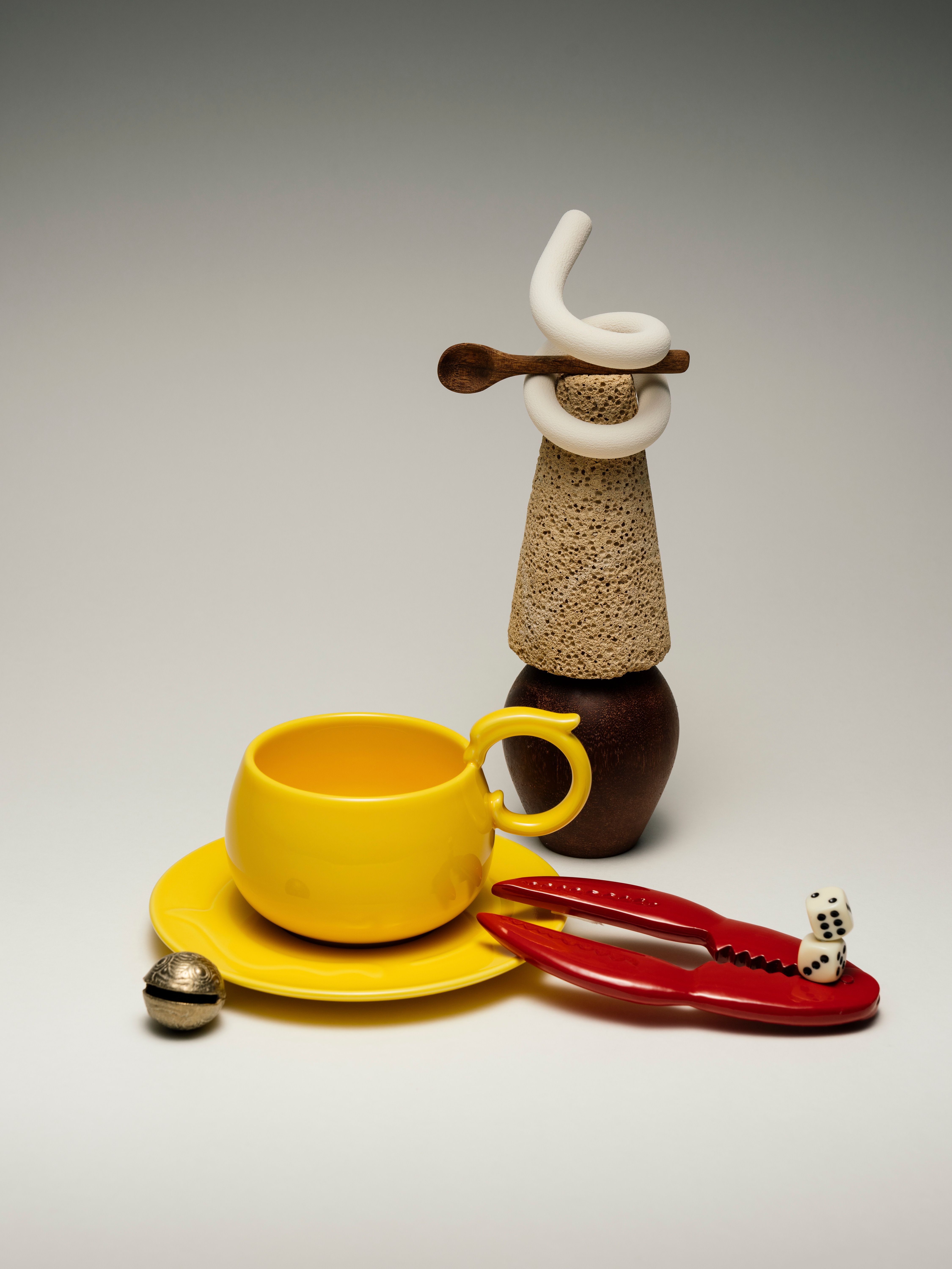 Dragon coffee set - Bright yellow