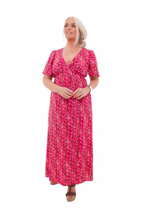 Watercolour Lupin Bust Tie Dress