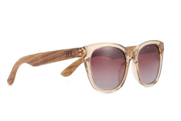 SOEK® LILA GRACE CHAMPAGNE l Brown Gradient Lens l Walnut Arms
