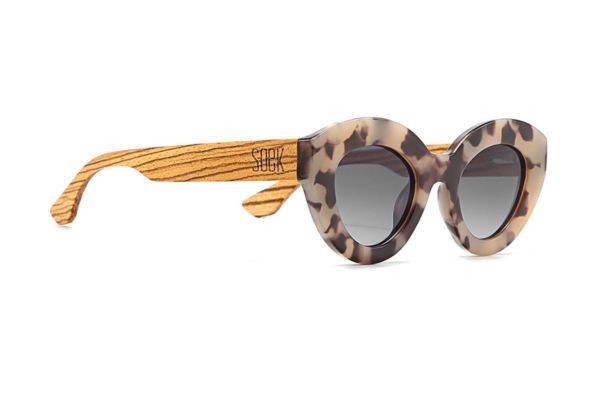 SOEK® STEVIE IVORY TORT l Black Polarised Lens l Walnut Arms