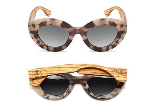 SOEK® STEVIE IVORY TORT l Black Polarised Lens l Walnut Arms