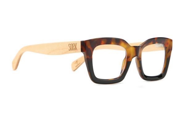 SOEK® ZAHRA TOFFEE l Wooden Blue Light Magnifying Reader