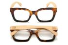 SOEK® ZAHRA TOFFEE l Wooden Blue Light Magnifying Reader