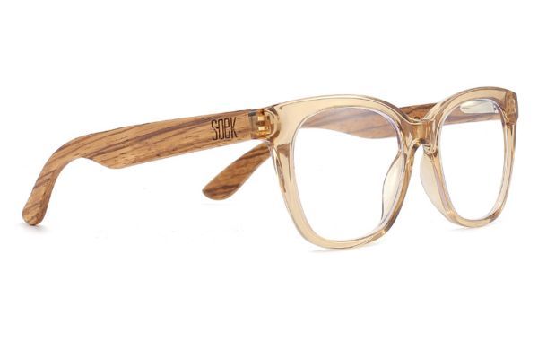 SOEK® LILA GRACE CHAMPAGNE l Wooden Magnifying Blue Light Reader