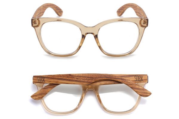 SOEK® LILA GRACE CHAMPAGNE l Wooden Magnifying Blue Light Reader