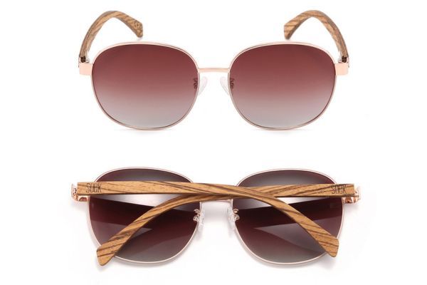 SOEK® CLEO BLOOM l Rose Gold Metal l Polarised Lenses