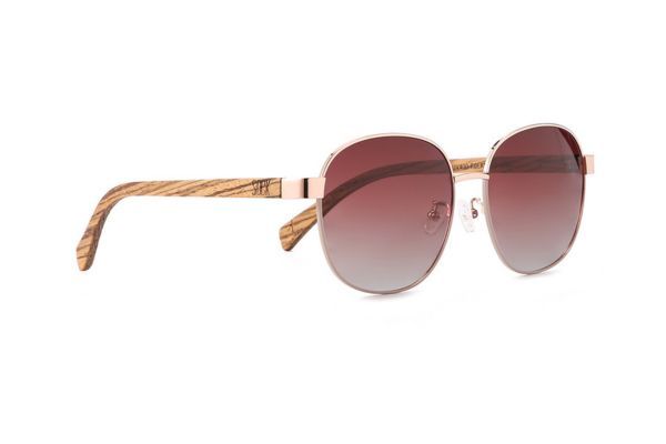 SOEK® CLEO BLOOM l Rose Gold Metal l Polarised Lenses