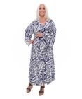 Tropical Leaf Angel Sleeve Dress