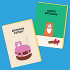 'Whiskers' funny cat greeting cards