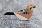 Hand Painted Bird Brooches