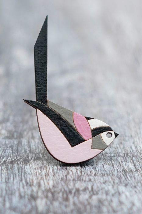 Hand Painted Bird Brooches