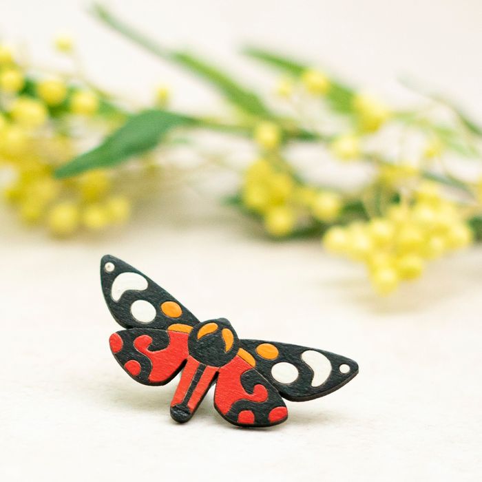 Hand Painted Moth Brooches & Necklaces