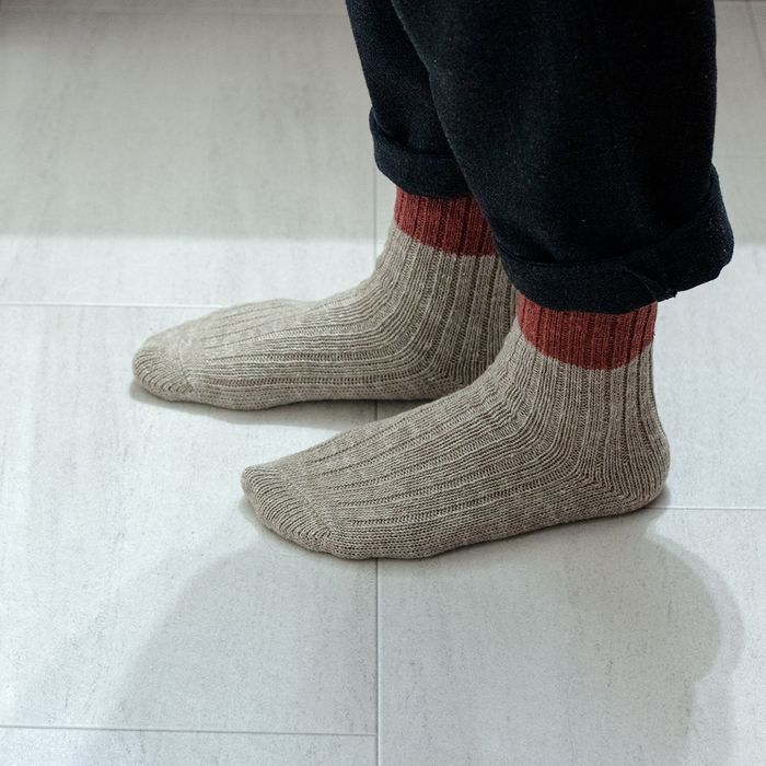 Wool Cotton Slab Socks