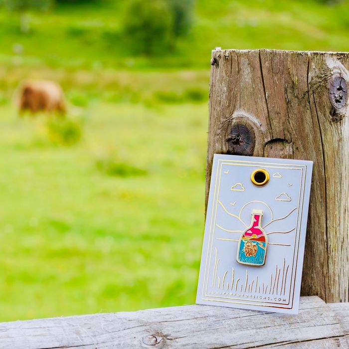 Highland Cow Enamel Pin