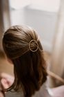 Gold round hair clip