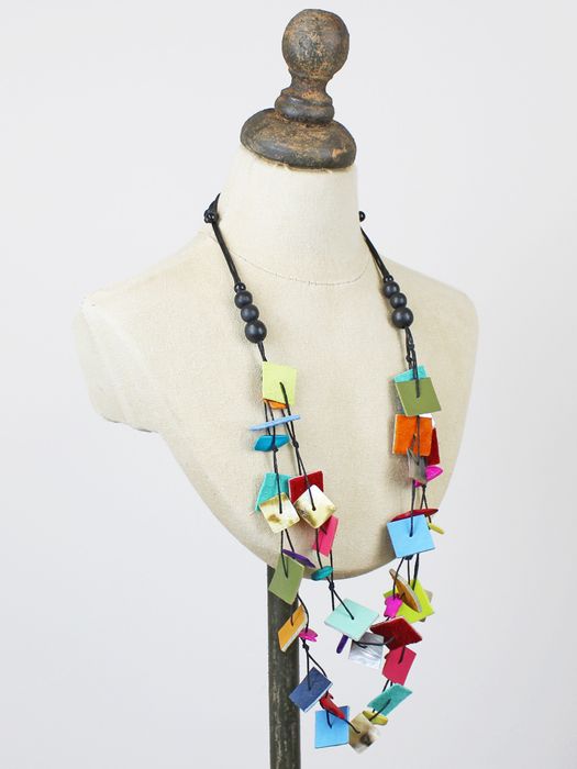 Multicolour Leather Necklace